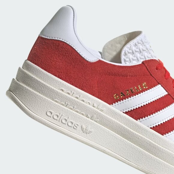 10W/9M - [NEW] Women's‎ adidas Gazelle Bold Shoe Red ID6990 - Picture 8 of 10